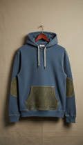 Leather Grip Hooded Sweatshirt Pull Tab